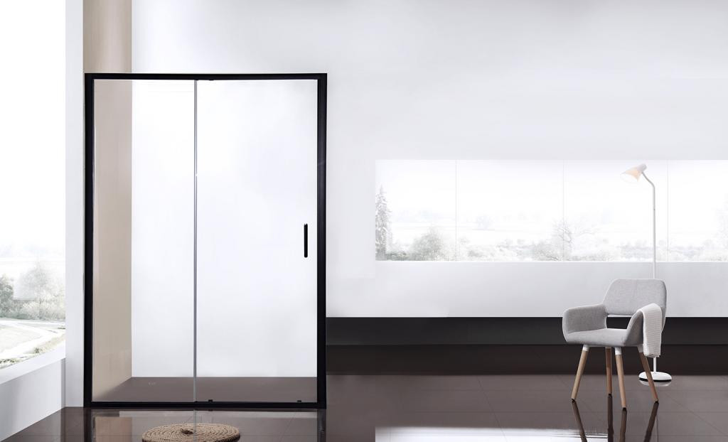 Душевая дверь черная 120x200см Bravat BD120.4101B