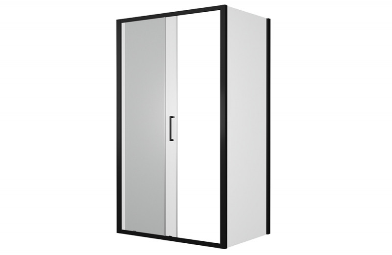 Душевой уголок без поддона черный 120х80x200см Bravat BS120.3101B