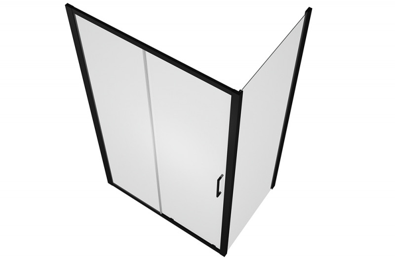 Душевой уголок без поддона черный 120х80x200см Bravat BS120.3101B