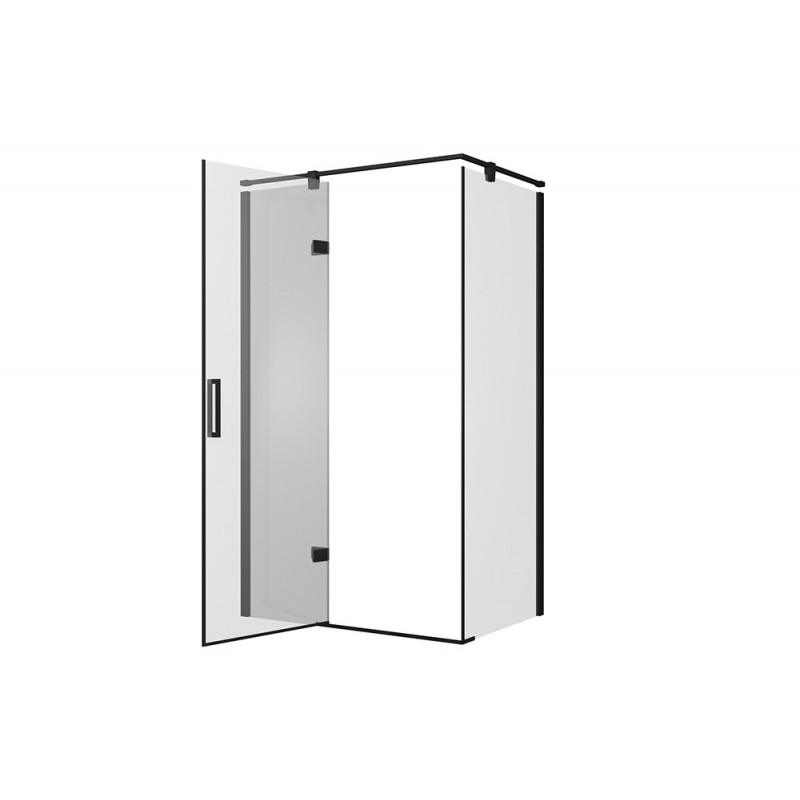 Душевой уголок без поддона черный 120х80x200см Bravat BS120.3112AB