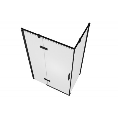 Душевой уголок без поддона черный 120х80x200см Bravat BS120.3112AB