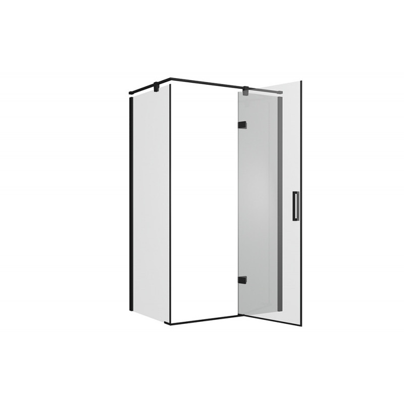 Душевой уголок без поддона черный 120х80x195см Bravat BS120.3113AB