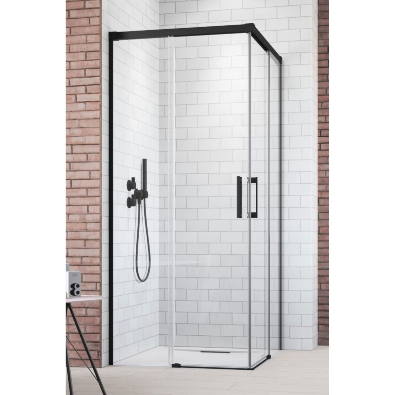 Душевой уголок Radaway Idea Black KDD черный/прозрачное