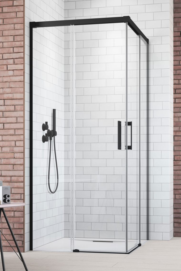 Душевой уголок Radaway Idea Black KDD черный/прозрачное