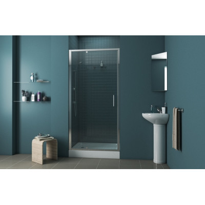 Душевая дверь хром 100x200см Bravat BD100.4112A