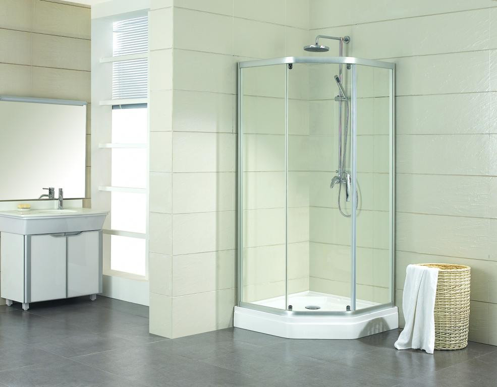 Душевой уголок без поддона хром 90х90x200см Bravat BS090.6115A