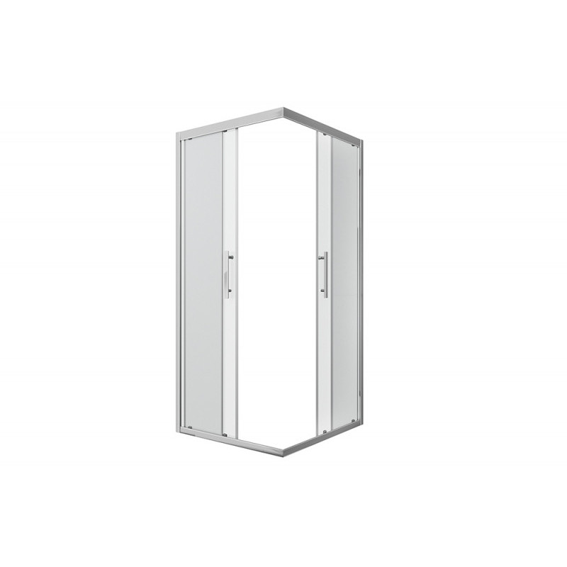Душевой уголок без поддона хром 90х90x200см Bravat BS090.2204S