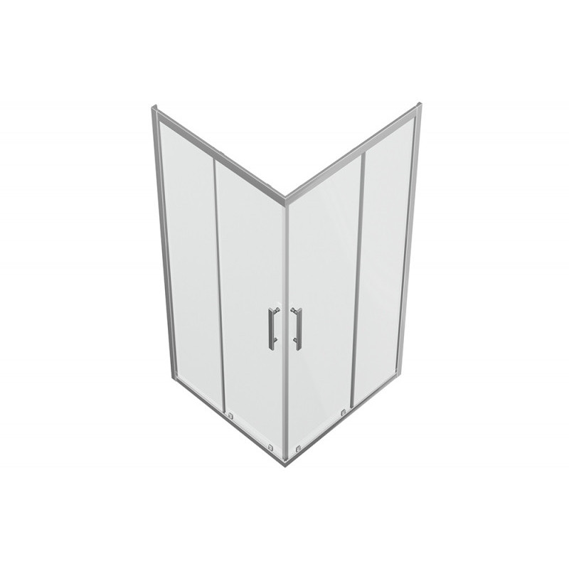 Душевой уголок без поддона хром 90х90x200см Bravat BS090.2204S