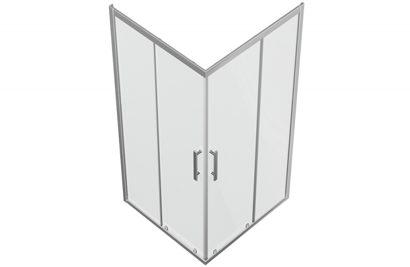 Душевой уголок без поддона хром 90х90x200см Bravat BS090.2204S