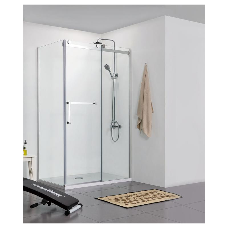 Душевой уголок без поддона хром 120х80x200см Bravat BS120.3102S