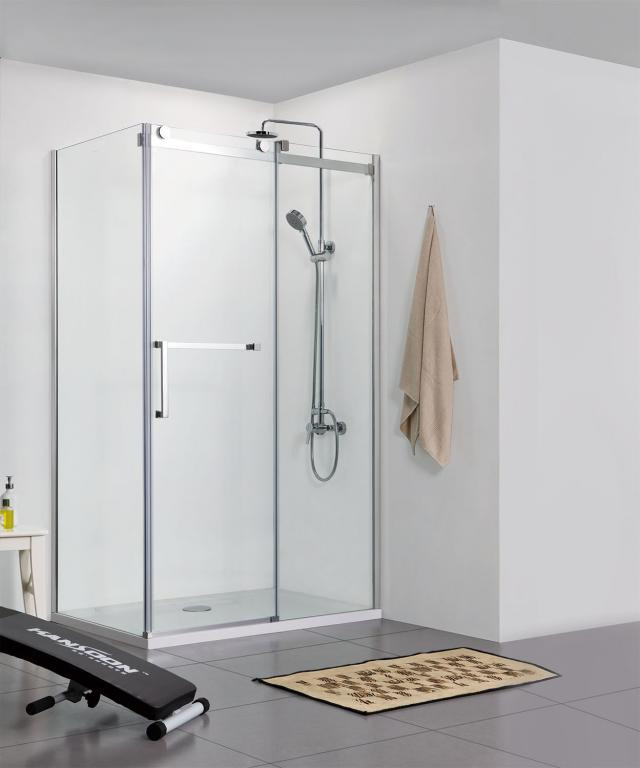 Душевой уголок без поддона хром 120х80x200см Bravat BS120.3102S