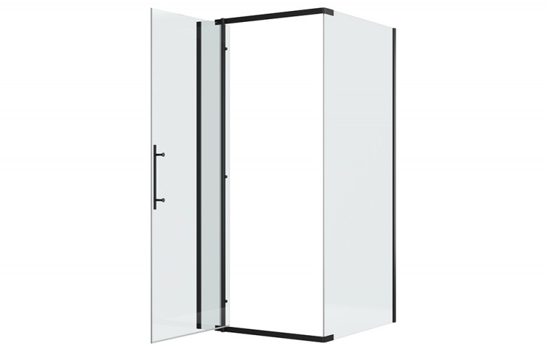 Душевой уголок без поддона черный 90х90x195см Bravat BS090.3113A
