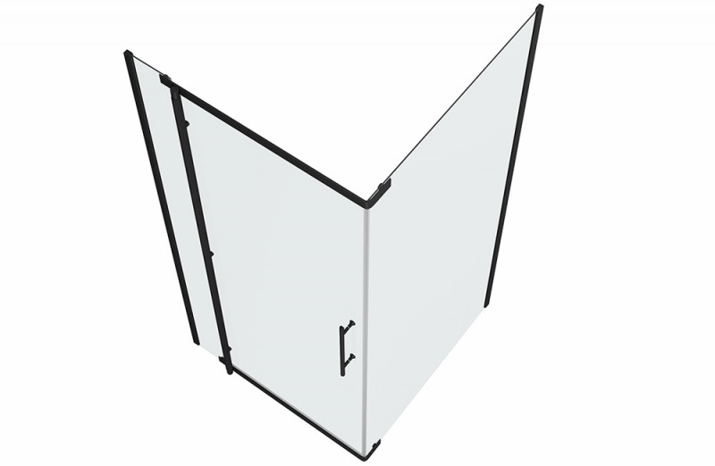 Душевой уголок без поддона черный 90х90x195см Bravat BS090.3113A