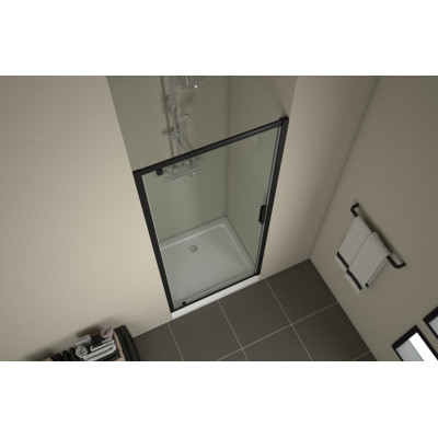 Душевая дверь черная 90x200см Bravat BD100.4111B