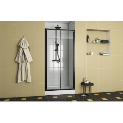 Душевая дверь черная 100x200см Bravat BD100.4121B