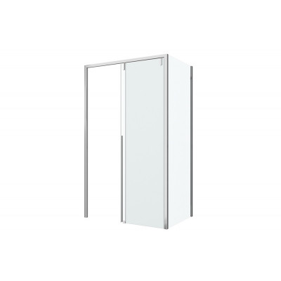 Душевой уголок без поддона хром 120х80x195см Bravat BS120.3104A