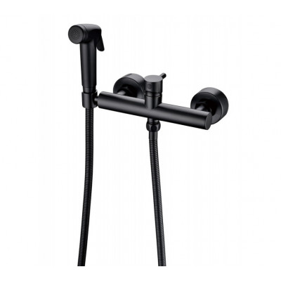 Смеситель с гигиеническим душем черный Bravat D9141BW-RUS