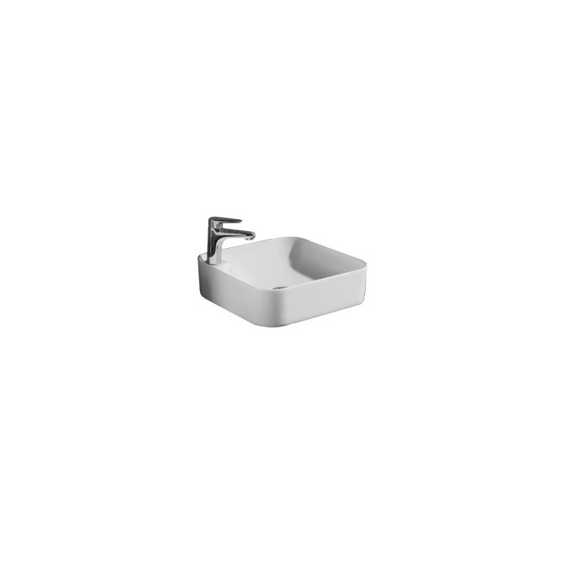 Накладная раковина белая 43x43х12.5см Bravat C22238W-1-ENG