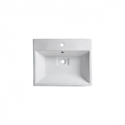 Накладная раковина белая 60х48х13.5см Bravat C22192W-1-ENG