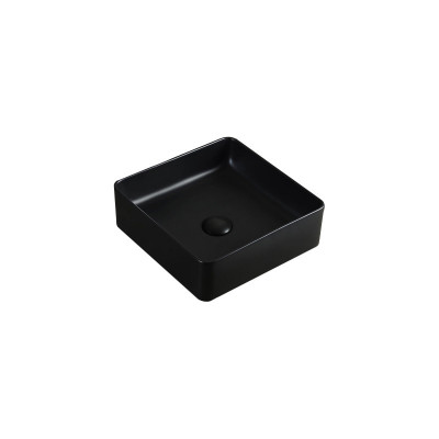 Накладная раковина черная 40x40х11.5см Bravat C22356K-ENG