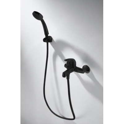 Смеситель для ванны с ручным душем черный Bravat F6135188BM-B-RUS