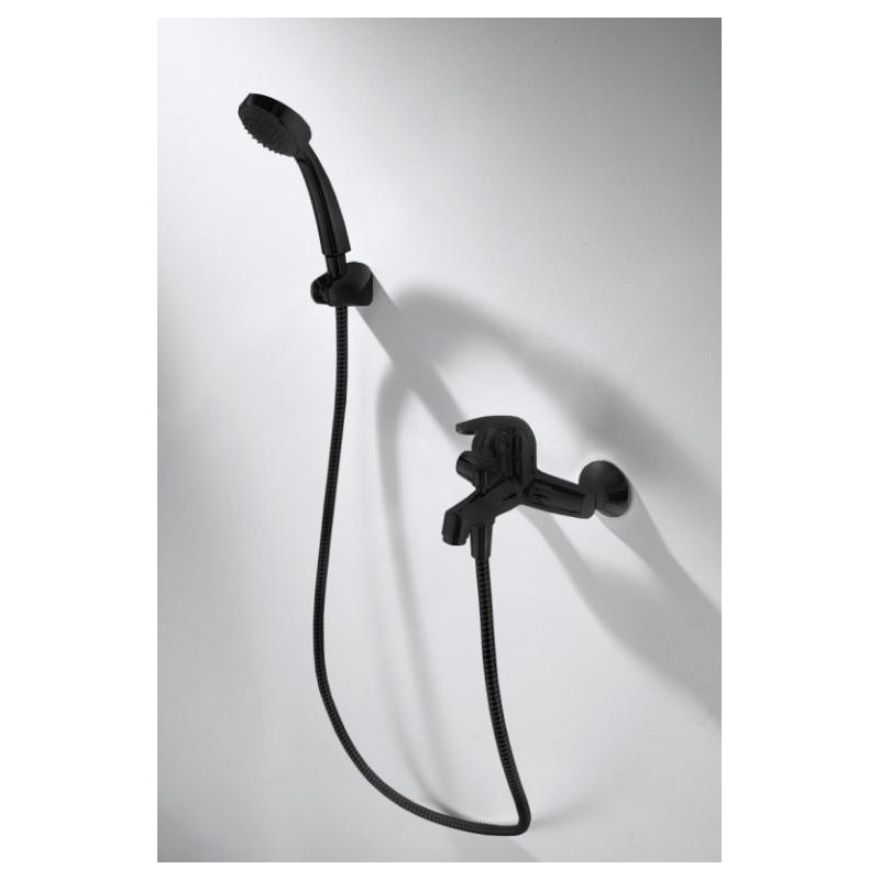 Смеситель для ванны с ручным душем черный Bravat F6135188BM-B-RUS