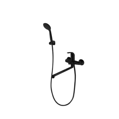 Смеситель для ванны с ручным душем черный Bravat F6135188BM-LB-RUS