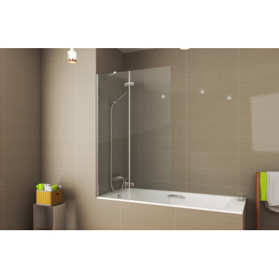 Душевая шторка на ванну 100х150см хром Bravat BG100.5212A