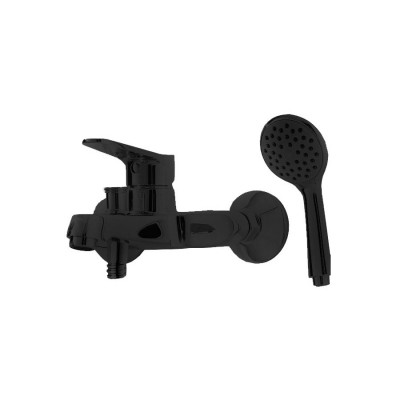 Смеситель для ванны с ручным душем черный Bravat F6111147BM-B