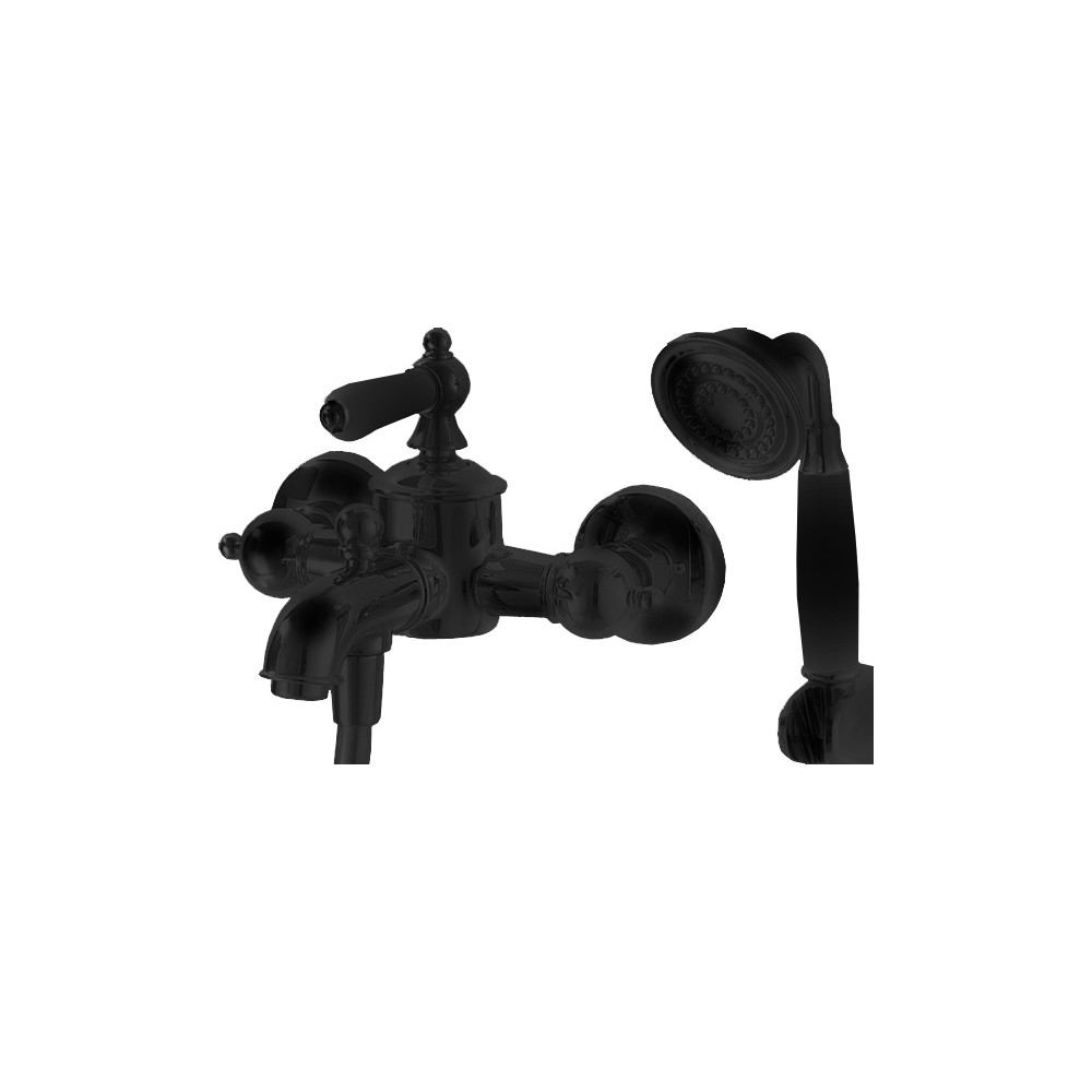 Смеситель для ванны с ручным душем черный Bravat F675109BM-B