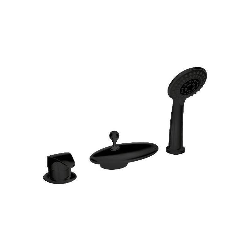 Смеситель на борт ванны черный Bravat F5140197BM-RUS