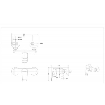 Смеситель для душа хром Bravat F9429564CP-01-ENG