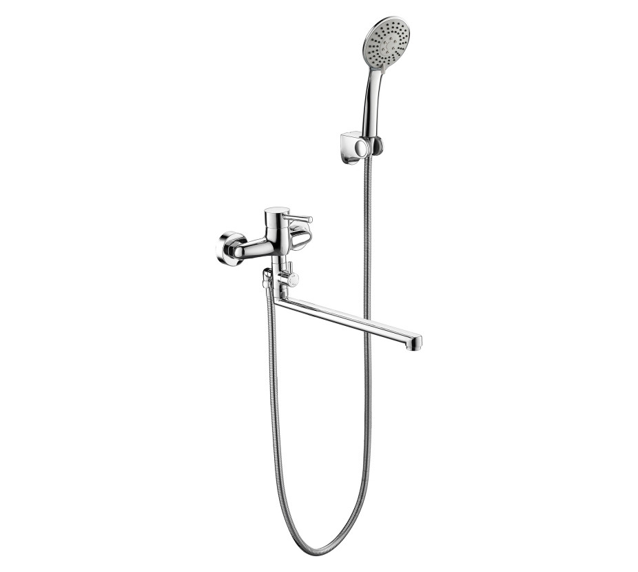 Смеситель для ванны с ручным душем хром Bravat F6332366CP-01L-RUS