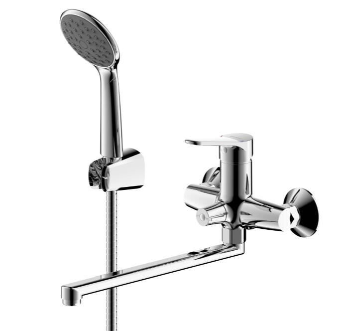Смеситель для ванны с ручным душем хром Bravat F6135147CP-LB-RUS