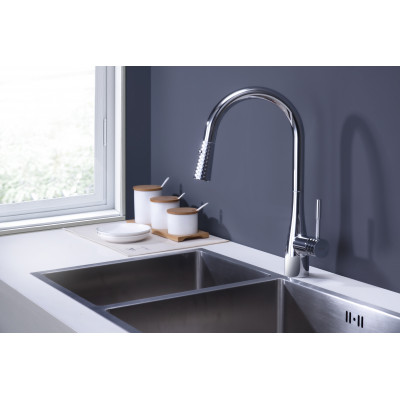 Смеситель для кухни хром D&K Rhein DA1462501C