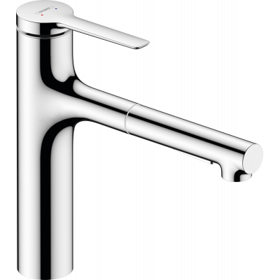 Кухонный смеситель hansgrohe Zesis M33 однорычажный, 160 с вытяжным душем, 2jet, хром 74801000