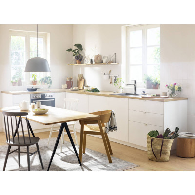 Кухонный смеситель hansgrohe Zesis M33 однорычажный, 160 с вытяжным душем, 2jet, матовый черный 74801670