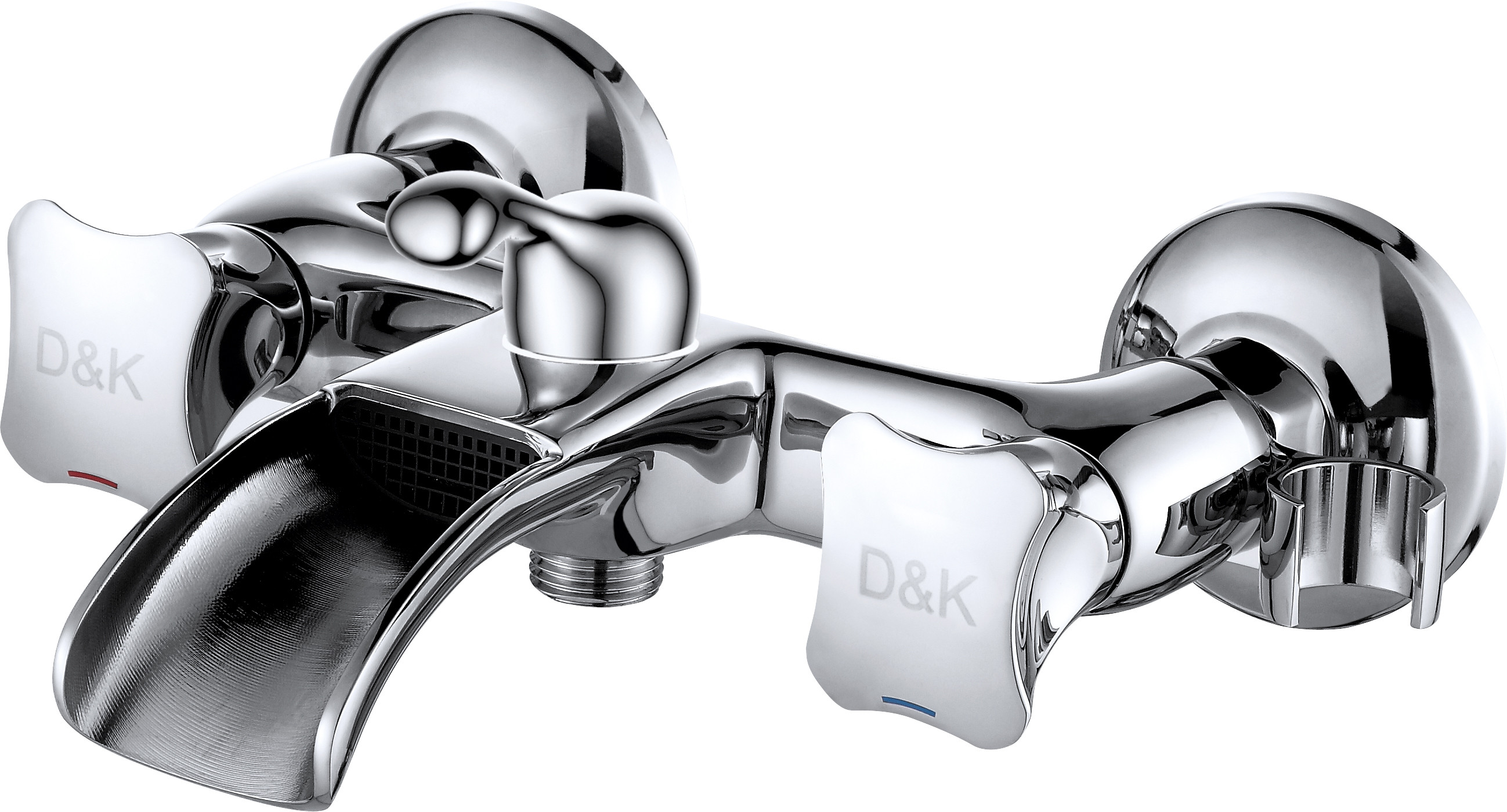 Смеситель для ванны с ручным душем хром D&K Hessen DA1383501