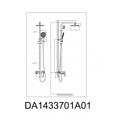Душевая система хром D&K Berlin DA1433701A01
