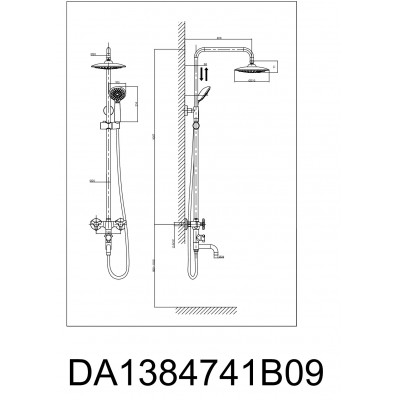 Душевая система хром D&K Hessen DA1384741E09