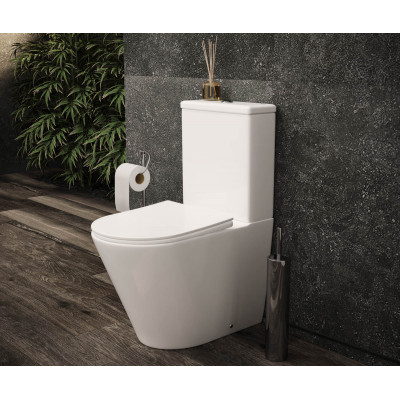 Унитаз-компакт напольный 85х36х61см белый Ceramica Nova Highlight CN1802