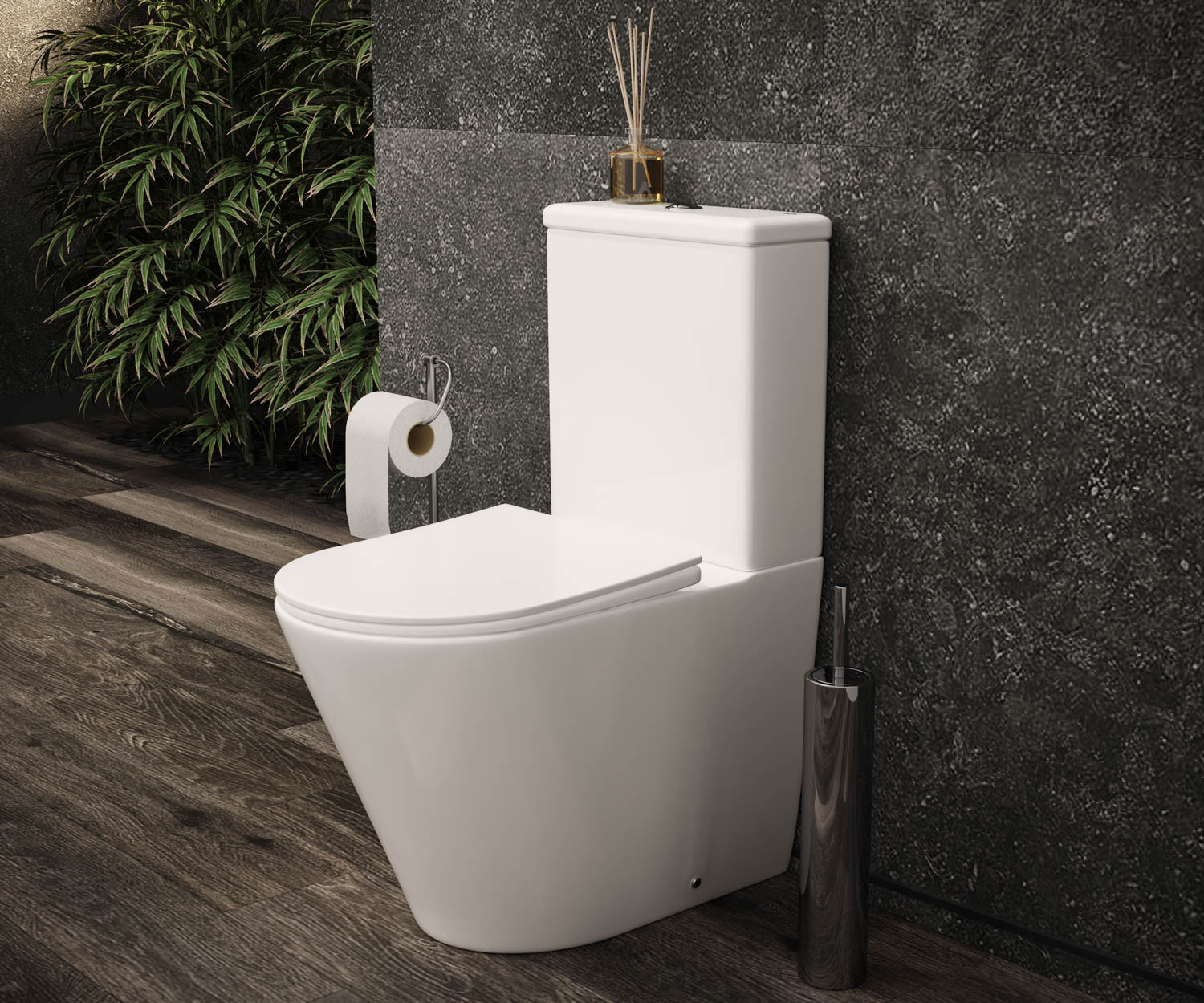 Унитаз-компакт напольный 85х36х61см белый Ceramica Nova Highlight CN1802