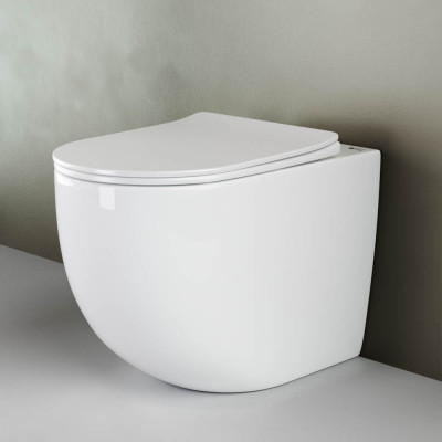 Приставной унитаз напольный 40х36х56см белый Ceramica Nova Mia CN1810