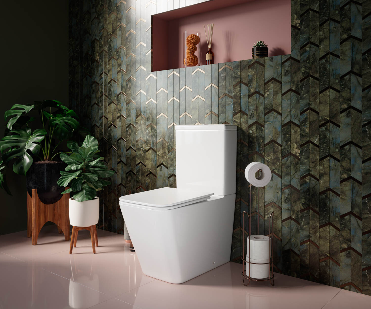 Унитаз-компакт напольный 84х36х64см белый Ceramica Nova Cubic CN1803