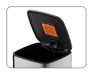 Педальное ведро WeltWasser WW WALLY TG 12L, серое матовое