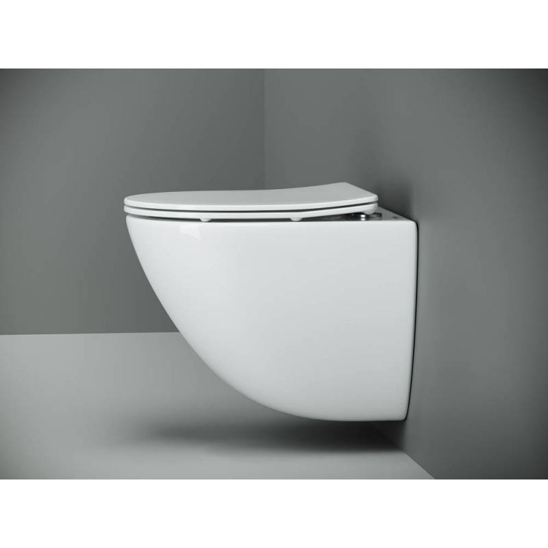 Подвесной унитаз 36х35х50см Ceramicanova Mono Rimless CN1905 белый, с тонким быстросъемным сидением микролифт 