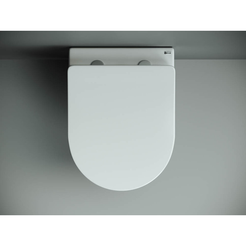 Подвесной унитаз 36х35х50см Ceramicanova Mono Rimless CN1905 белый, с тонким быстросъемным сидением микролифт 