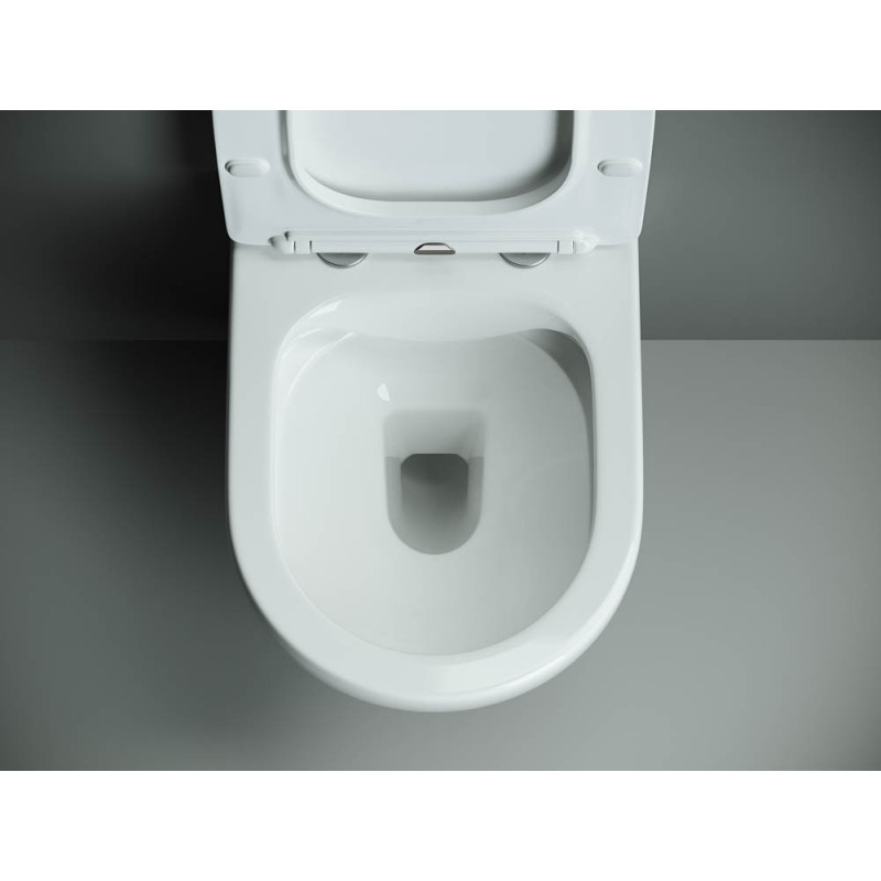 Подвесной унитаз 36х35х50см Ceramicanova Mono Rimless CN1905 белый, с тонким быстросъемным сидением микролифт 