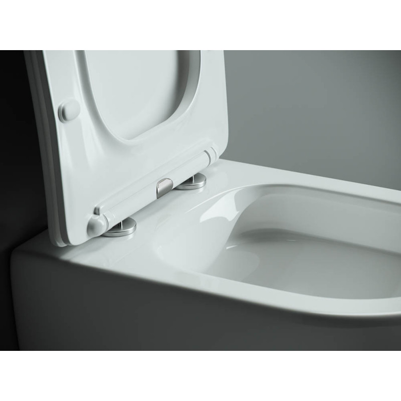 Подвесной унитаз 36х35х50см Ceramicanova Mono Rimless CN1905 белый, с тонким быстросъемным сидением микролифт 