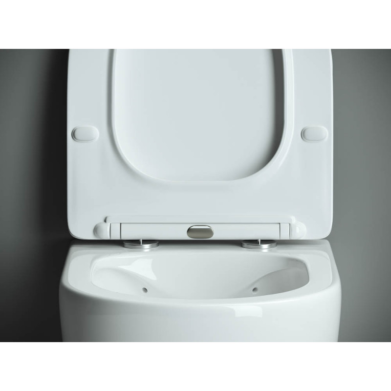 Подвесной унитаз 36х35х50см Ceramicanova Mono Rimless CN1905 белый, с тонким быстросъемным сидением микролифт 